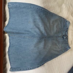 Fashion Bug long denim jean skirt 8 light wash